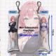 100Kanojo Hakari Hanazono Mini Dakimakura Keychain Phone Strap
