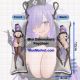 Azur Lane Mogador Mini Dakimakura Keychain Phone Strap