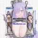 Azur Lane Mogador Mini Dakimakura Keychain Phone Strap