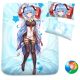 Genshin Impact Ganyu Anime Bed Sheet or Duvet Cover