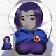Teen Titans Raven 3D Wrist Rest Oppai Mouse Pad