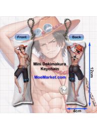 One Piece Portgas D. Ace Mini Dakimakura Keychain Phone Strap One Piece Portgas D. Ace Mini Dakimakura Keychain Phone Strap