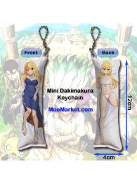 Dr. Stone Ruri Mini Dakimakura Keychain Phone Strap Dr. Stone Ruri Mini Dakimakura Keychain Phone Strap