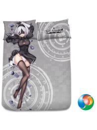 NieR: Automata - 2B Anime Bed Sheet or Duvet Cover NieR: Automata - 2B Anime Bed Sheet or Duvet Cover