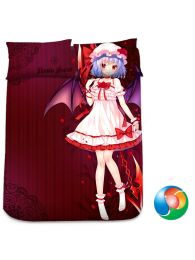 Touhou Project Remilia Scarlet Anime Bed Sheet or Duvet Cover Touhou Project Remilia Scarlet Anime Bed Sheet or Duvet Cover