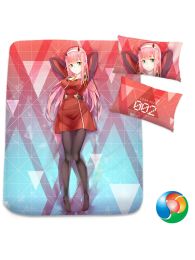 Darling in the FranXX Zero Two Anime Bed Sheet or Duvet Cover Darling in the FranXX Zero Two Anime Bed Sheet or Duvet Cover