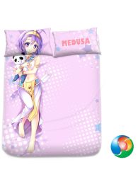 Jashin-chan Dropkick Medusa Anime Bed Sheet or Duvet Cover Jashin-chan Dropkick Medusa Anime Bed Sheet or Duvet Cover