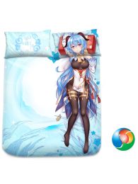 Genshin Impact Ganyu Anime Bed Sheet or Duvet Cover Genshin Impact Ganyu Anime Bed Sheet or Duvet Cover