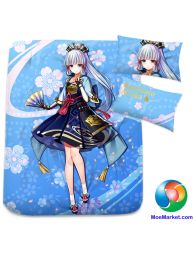 Genshin Impact Kamisato Ayaka Anime Bed Sheet or Duvet Cover Genshin Impact Kamisato Ayaka Anime Bed Sheet or Duvet Cover
