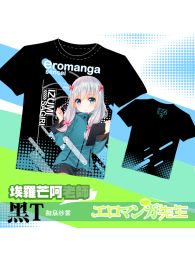 Eromanga Sensei Full Color T-Shirt Black Tee Eromanga Sensei Full Color T-Shirt Black Tee