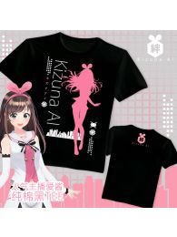 Kizuna AI Full Color T-Shirt Black Tee Kizuna AI Full Color T-Shirt Black Tee