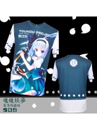 Touhou Project Konpaku Youmu Impression Color T-Shirt Anime Tee Touhou Project Konpaku Youmu Impression Color T-Shirt Anime Tee