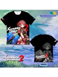 Xenoblade Chronicles 2 Pyra Double Sided Full Graphic T-Shirt Xenoblade Chronicles 2 Pyra Double Sided Full Graphic T-Shirt