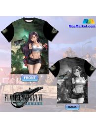 Final Fantasy VII Remake Tifa Lockhart Double Sided Full Graphic T-Shirt Final Fantasy VII Remake Tifa Lockhart Double Sided Full Graphic T-Shirt