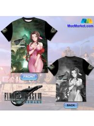 Final Fantasy VII Remake Aerith Gainsborough Double Sided Full Graphic T-Shirt Final Fantasy VII Remake Aerith Gainsborough Double Sided Full Graphic T-Shirt