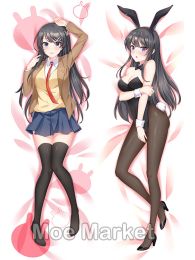 Rascal Does Not Dream of Bunny Girl Senpai Sakurajima Mai Dakimakura Hugging Pillow Cover Rascal Does Not Dream of Bunny Girl Senpai Sakurajima Mai Dakimakura Hugging Pillow Cover