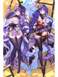 Genshin Impact Raiden Shogun Dakimakura Hugging Body Pillow Cover Genshin Impact Raiden Shogun Dakimakura Hugging Body Pillow Cover