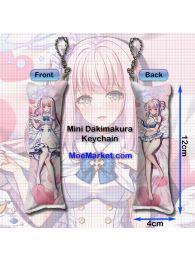 Blue Archive Misono Mika Mini Dakimakura Keychain Phone Strap Blue Archive Misono Mika Mini Dakimakura Keychain Phone Strap