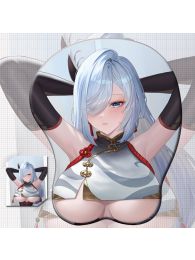 Genshin Impact Shenhe 3D Wrist Rest Oppai Mouse Pad Genshin Impact Shenhe 3D Wrist Rest Oppai Mouse Pad