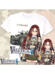 Valkyria Chronicles 4 Riley Miller T-Shirt White Tee Valkyria Chronicles 4 Riley Miller T-Shirt White Tee
