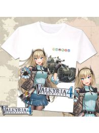 Valkyria Chronicles 4 Minerva Victor T-Shirt White Tee Valkyria Chronicles 4 Minerva Victor T-Shirt White Tee