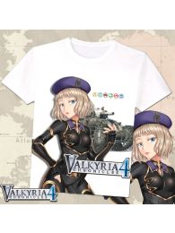 Valkyria Chronicles 4 Nikola Graf T-Shirt White Tee Valkyria Chronicles 4 Nikola Graf T-Shirt White Tee