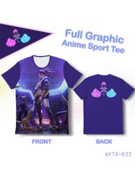 League of Legends Akali K/DA Double-sided Full Graphic T-shirt League of Legends Akali K/DA Double-sided Full Graphic T-shirt