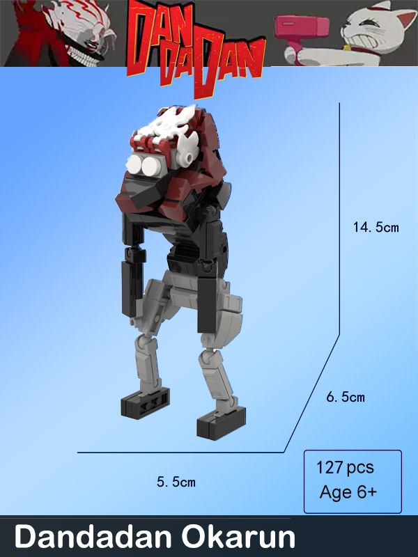 Dandadan Okarun and Turbo Granny Block Toy
