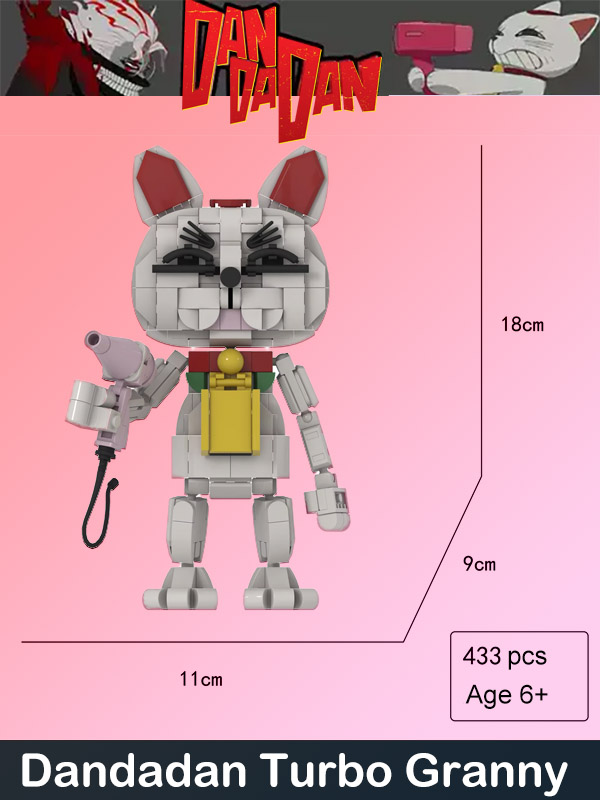 Dandadan Okarun and Turbo Granny Block Toy